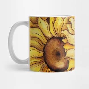 sunflowers in a golden frame Mug